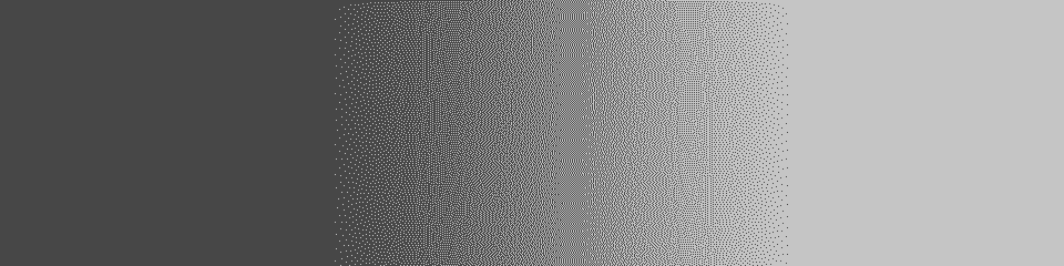 A gradient reduced to pure ink and paper by dithering