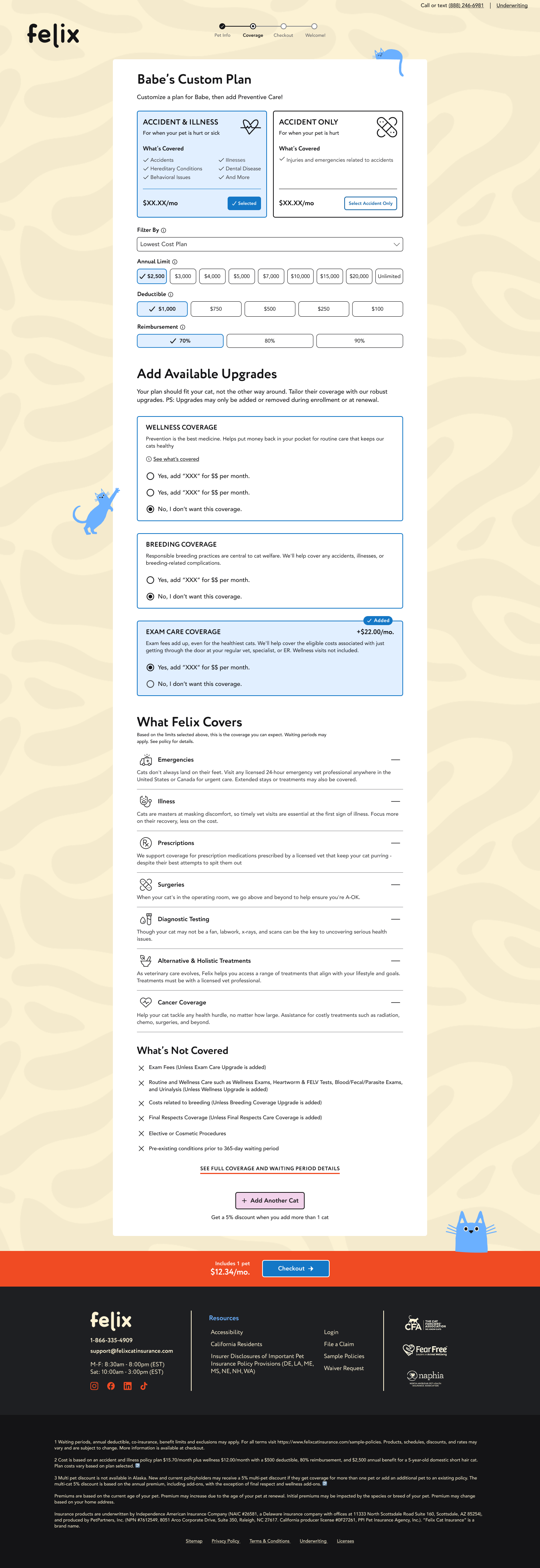 A desktop step from the rebuilt quote and enrollment experience