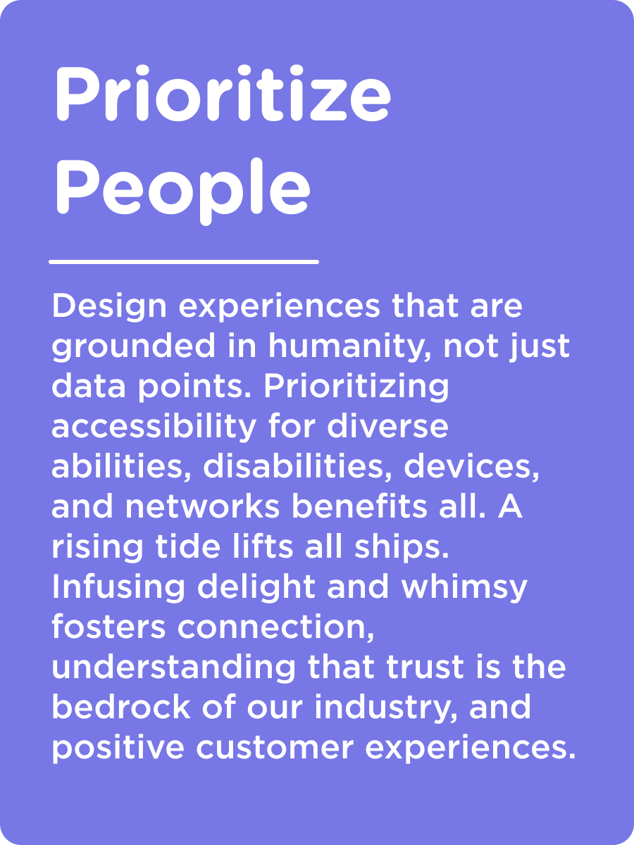 Principle card reading Prioritize People