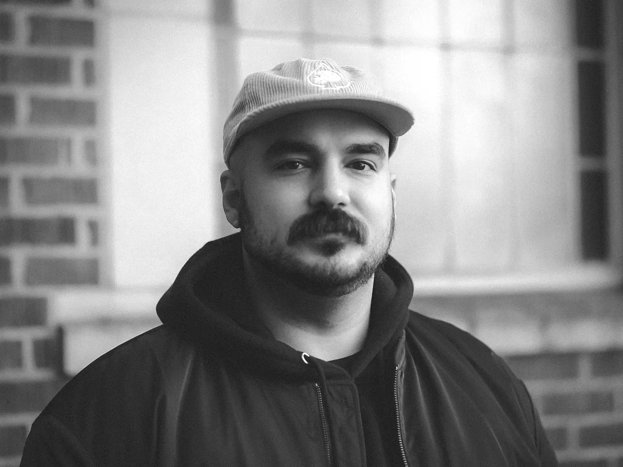 Self portrait of Kirk Castro in black and white